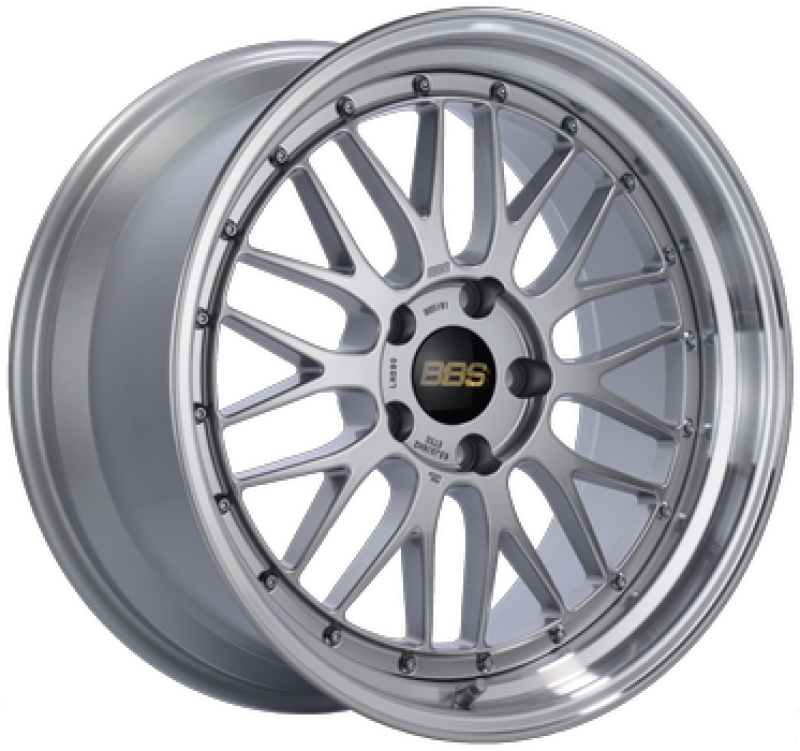 BBS LM413DSPK fits LM 18x8.5 5x112 ET35 Diamond Silver Center Diamond Cut Lip Wheel - 82mm PFS Required