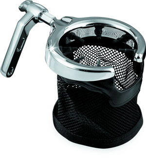 Kuryakyn 1462 Kuryakyn Mesh Basket Universal Drink Holder Perch Mount Chrome