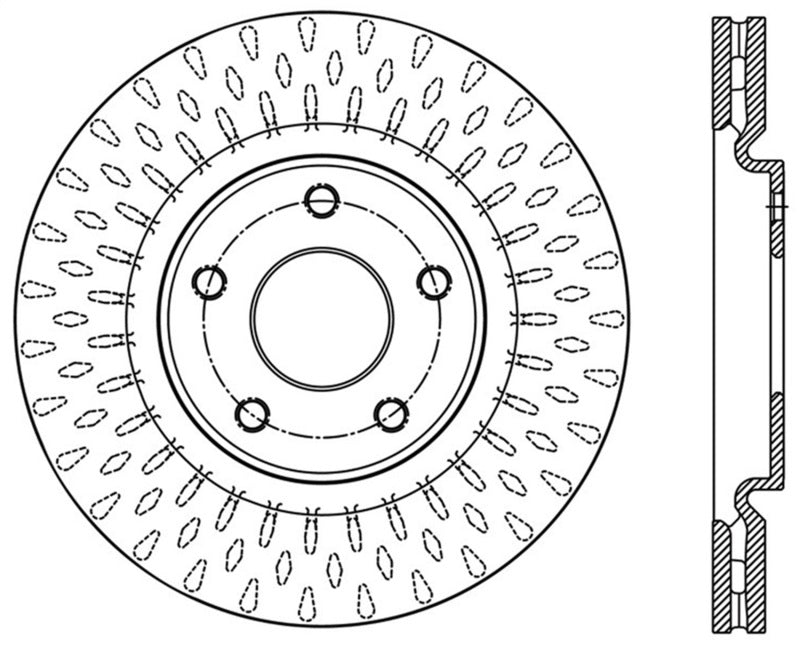 Stoptech 128.67074L 12-20 Dodge Grand Caravan Sport Drilled Left Front Rotor