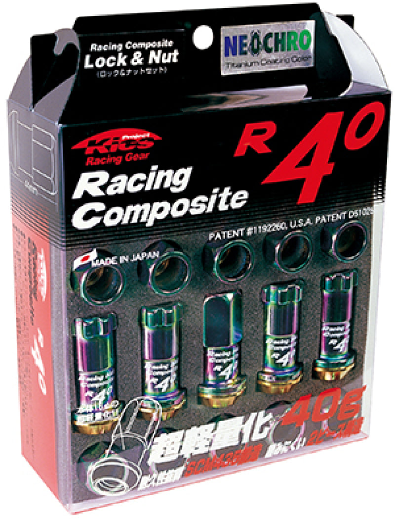 Project Kics KRC03N 12x1.25 R40 Lug Nuts - Neo Chrome (20pcs No Locks)
