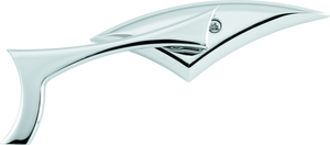 BikeMaster 600268 BikeMaster Sickle Mirrors w/10mm/Yam 10mm/HD Adapters - Pair - Aluminum/Chrome