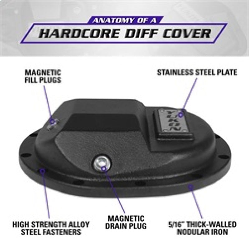 Yukon Gear & Axle YHCC-GM9.5-12B Yukon Gear Hardcore Diff Cover for fits GM 9.5in & 9.76in Rear