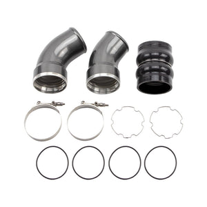 Wehrli 06-10 GM Duramax LBZ/LMM Passenger Side 3.5in Intercooler Pipe - Cat Yellow