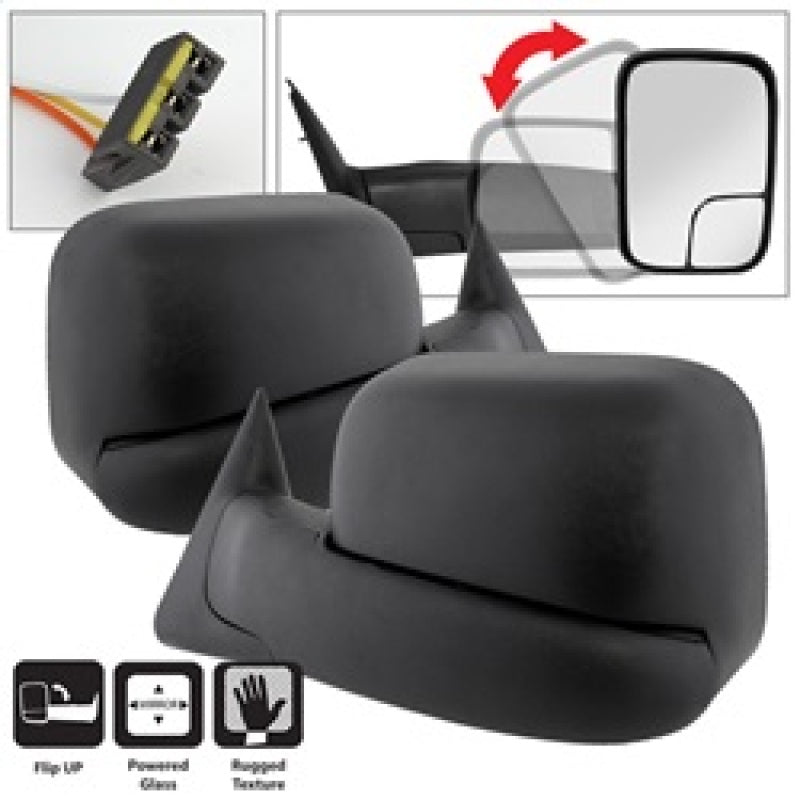 9935633 Xtune fits Dodge 94-97 Ram L&R Manual Extendable Power Adjust Mirror M