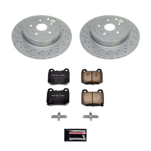 PowerStop fits Subaru WRX (w/2 Piston Rear Calipers) Rear Z17 Coated Brake Kit