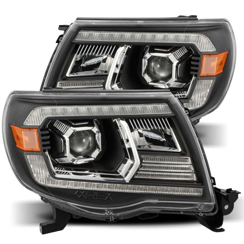 AlphaRex 880738 fits Toyota 05-11 Tacoma PRO-Series Projector Headlights Plank Style Design Black w/DRL