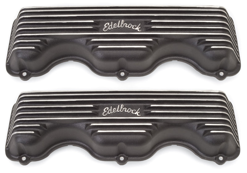 Edelbrock 41403 Valve Cover Classic Series fits Chevrolet W 348/409 CI V8 Black