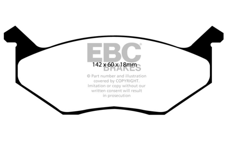 EBC DP4678R fits Chrysler 80-83 Cordoba 3.7 Yellowstuff Front Brake Pads