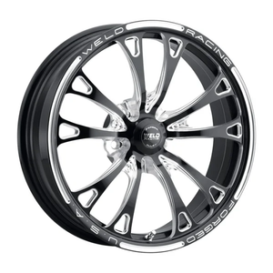 Weld 84C-1704204-B V-Series 1-Piece 17x4.5 / 5x4.5 BP / 2.2in. BS Gloss Black Milled Wheel