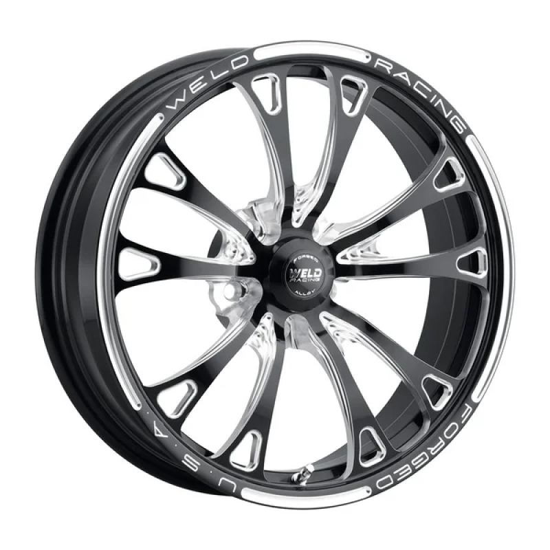 Weld 84C-1704204-B V-Series 1-Piece 17x4.5 / 5x4.5 BP / 2.2in. BS Gloss Black Milled Wheel