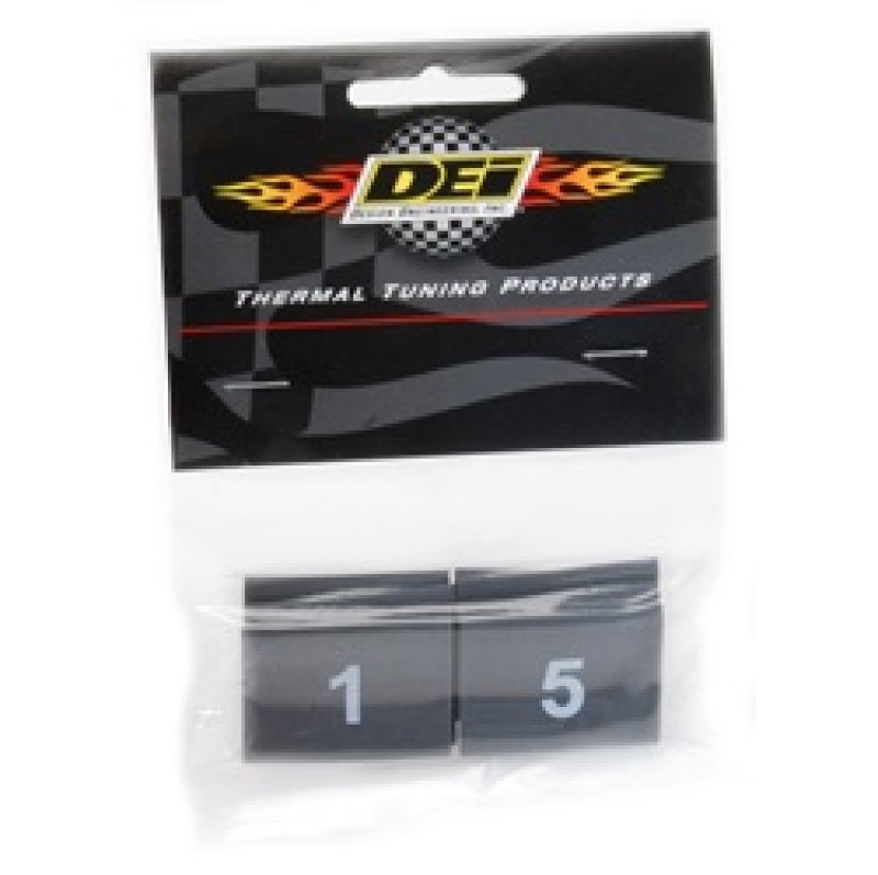 DEI  10849 Wire Markers 8pc Set Numbered 1-8 - Black