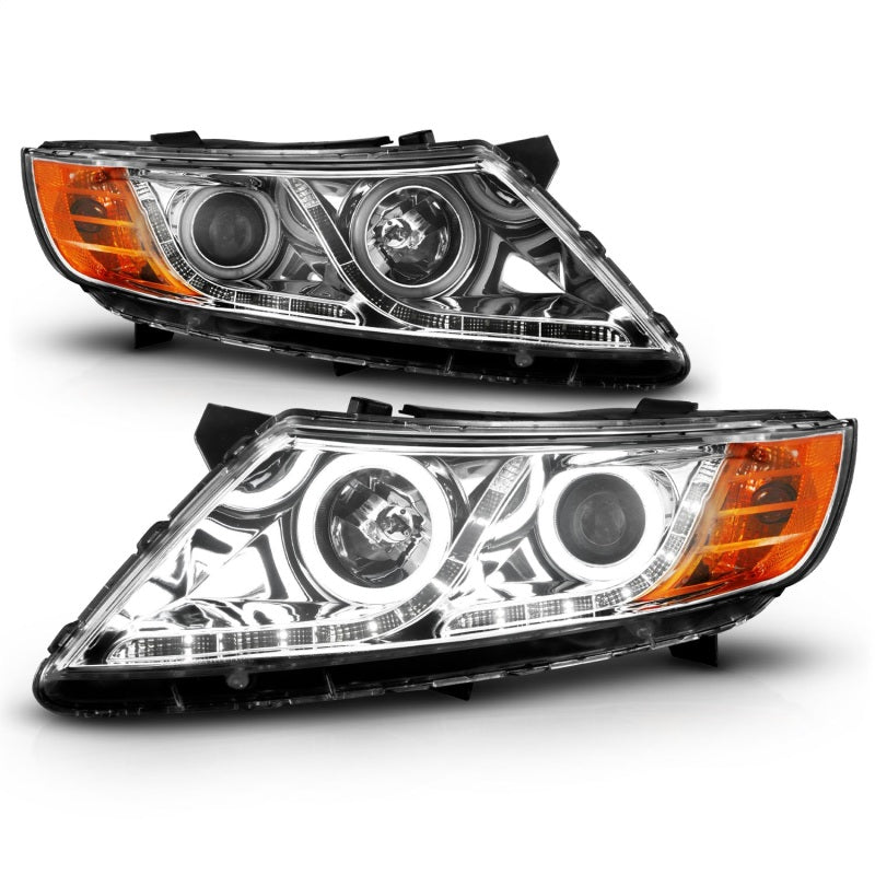 ANZO 121459 2013 fits Kia 11-20 Optima Projector Headlights w/ Halo Chrome (CCFL)