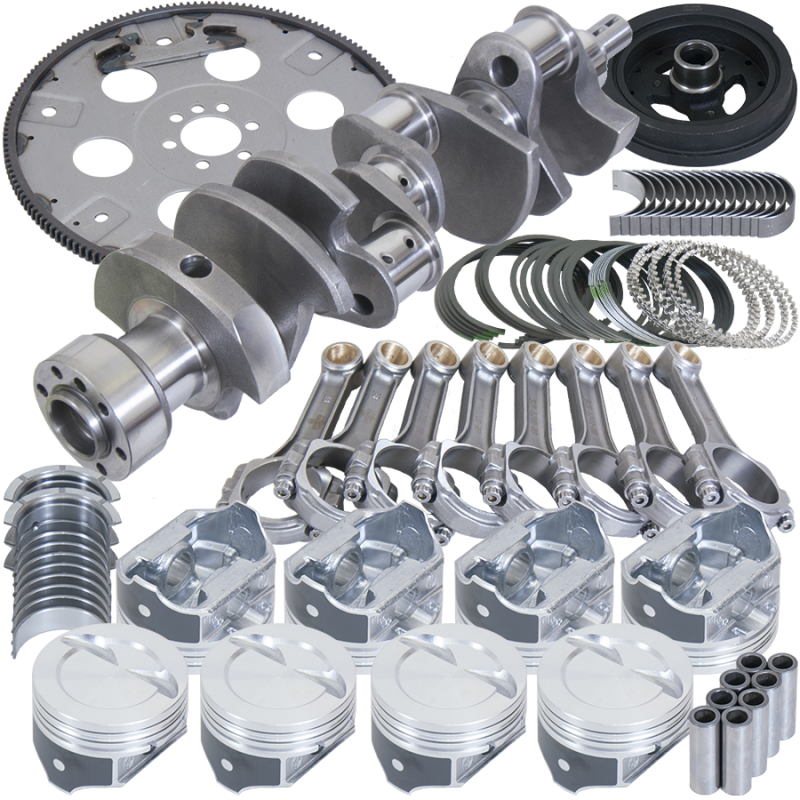 Eagle B15404L04068 fits Chevy 350 1Pc 3.750in Crank 5.700in I-Beam Rods 4.040in Pistons 168 Tooth FP Balanced Assembly