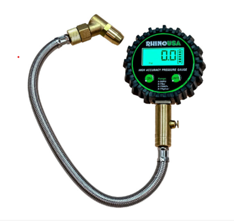 Rhino USA AC-TG250-DIGI 250 Psi Digital Heavy Duty Tire Pressure Gauge