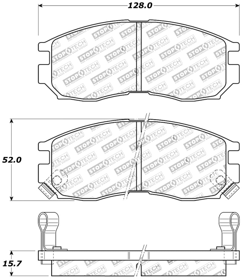 Stoptech 309.0484 Performance 4/89-99 fits Mitsubishi Eclipse GST Front Brake Pads