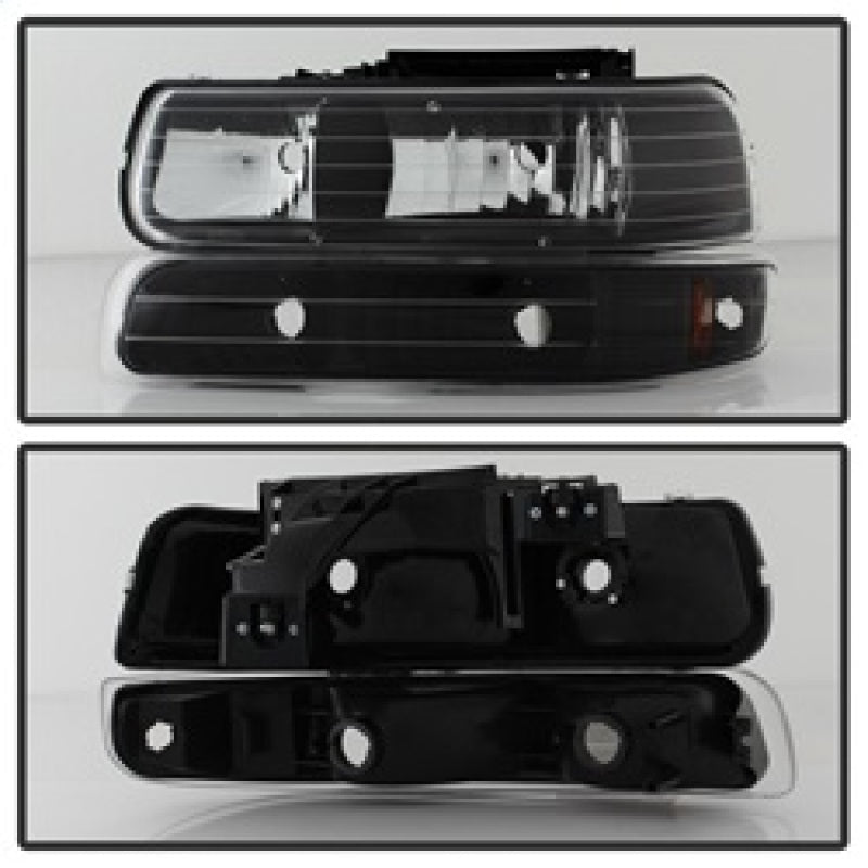 5064219 Xtune fits Chevy 00-06 TahOE Amber Crystal Headlights w/ Bumper Lights