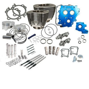 S&S Cycle 330-0668 07-17 BT 110in Power Package - Wrinkle Black