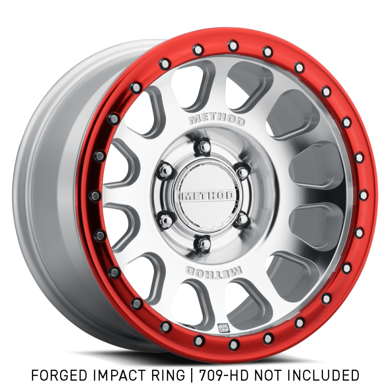 Method Wheels GR-10017-R Method Beadlock Ring - 17in Forged - Style 1 - Red