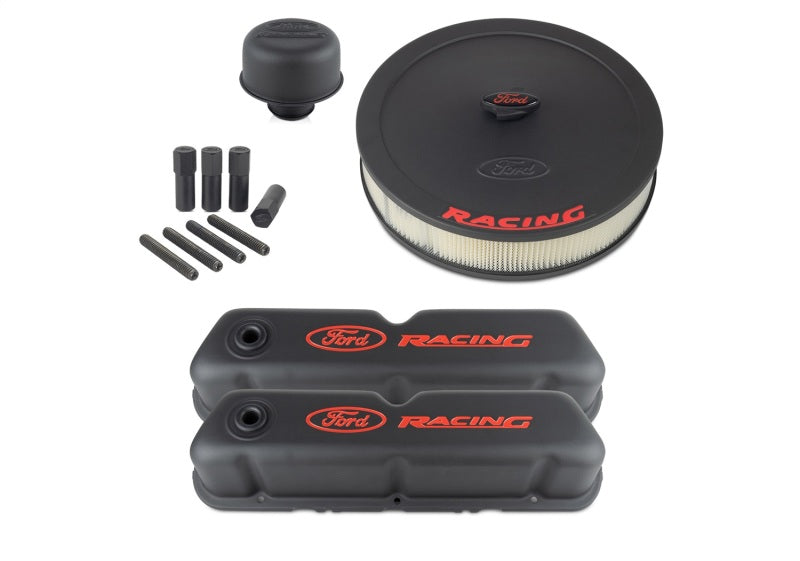 fits Ford 302-500 Racing Complete Dress Up Kit Black Crinkle Finish