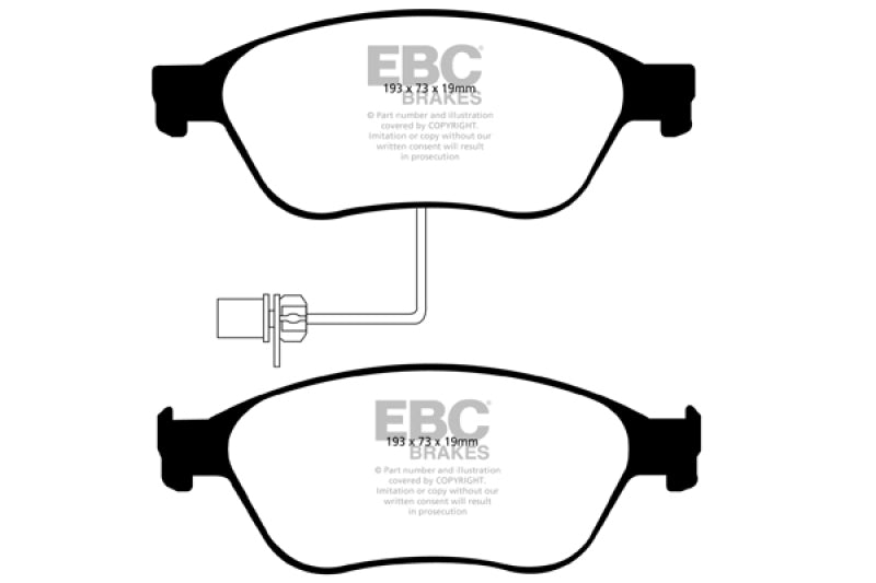 EBC DP21535 fits Audi 03-10 A8 Quattro 4.2 Greenstuff Front Brake Pads