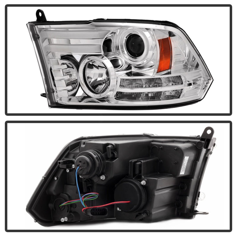 Spyder 5080905 fits Dodge 13-15 Ram Projector Headlights Light Bar DRL Chrome P