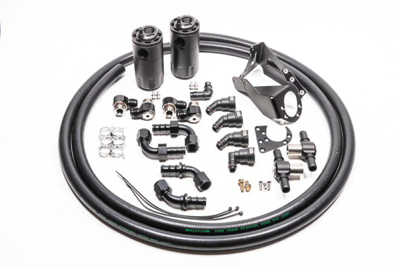 Radium Engineering 20-0590-FL Dual Catch Can Kit fits Nissan R32 Skyline GT-R Fl