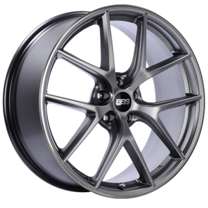 BBS CI2403PSPO CI-R 19x9.5 5x114.3 ET40 Platinum Silver Polished Rim Protector Wheel - 82mm PFS/Clip Required