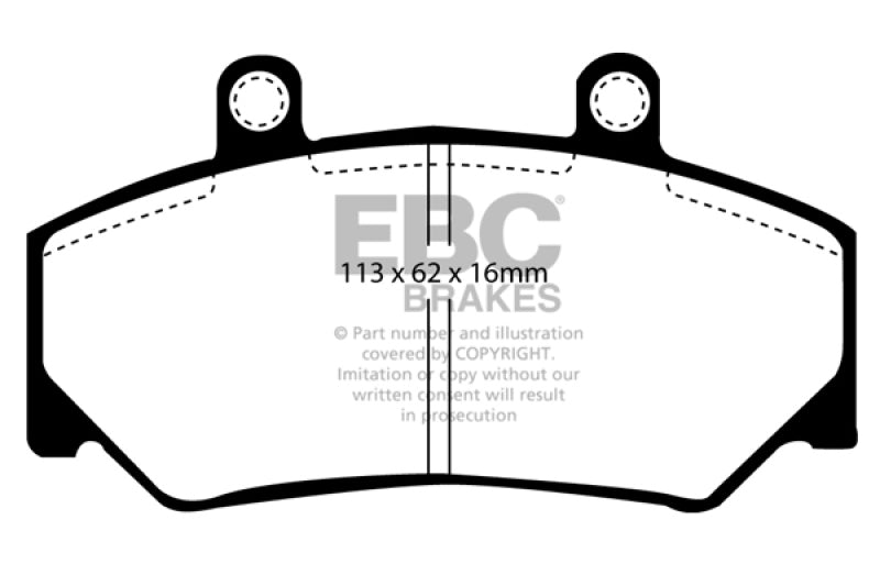 EBC DP2800 fits Volvo 85-93 740 2.1 (Bendix) Greenstuff Front Brake Pads