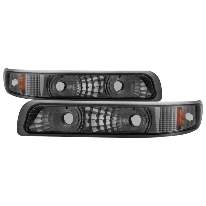 5064288 Xtune fits Chevy 99-02 Silverado Amber Reflector Bumper Lights Smoke C