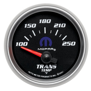 AutoMeter 880019 Autometer fits Mopar 52.4mm SSE 100-250 Degree F Transmission Temperature Gauge