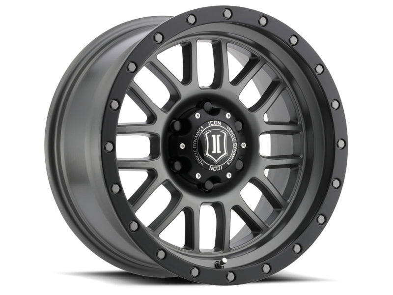 ICON 1217857347TT Alpha 17x8.5 5x5 0mm Offset 4.75in BS 71.5mm Bore Titanium Wheel