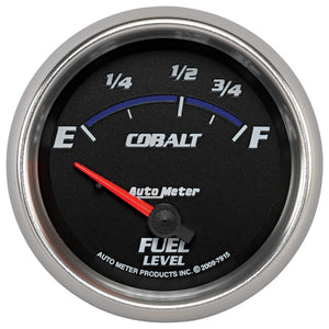 AutoMeter 7915 AutoMeter Gauge Fuel Level 2-5/8in. 73 Ohm(e) to 10 Ohm(f) Elec Cobalt