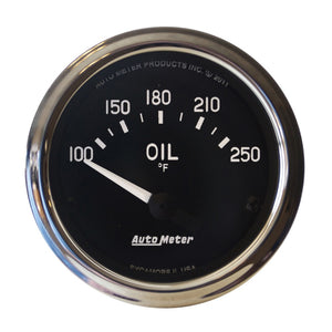 AutoMeter 201018 Autometer Cobra 2 1/16in 100-250 Deg Electric Oil Temperature Gauge