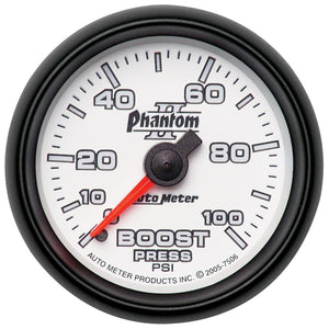 AutoMeter 7506 Autometer Phantom II 52.4mm Mechanical 0-100psi Boost Gauge