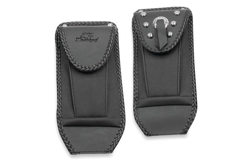 Mustang 93311 Harley Softail with Square Dash Tank Bib w/Studs- Black