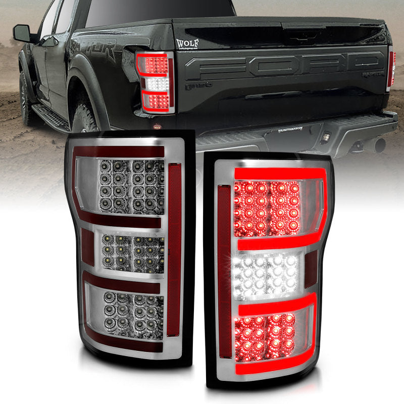 ANZO 321340 fits Ford 18-19 F-150 LED Taillights Chrome