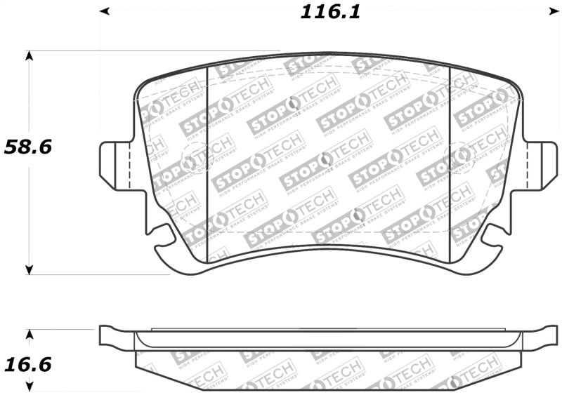 Stoptech 308.1018 Street Touring 07-09 Audi RS4 Rear Pads