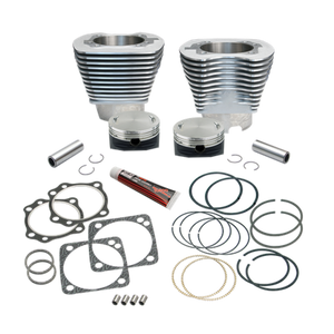 S&S 910-0290 Cycle 84-99 BT 4-1/8in Bore Cylinder Set w/ Pistons For 117in V-Ser