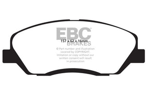 EBC UD1917 2017-2018 fits Hyundai Santa Fe (DM) 3.3L Ultimax2 Front Brake Pads