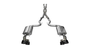 CORSA Performance 14337BLK Corsa 2015-2017 fits Ford Mustang GT 5.0 3in Cat Back Exhaust Black Quad Tips (Sport)