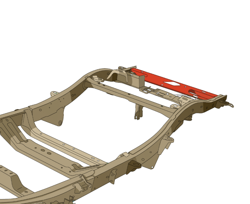 RustBuster RB7514 04-12 fits Chevy Colorado Crew Cab / GMC Canyon Crew Cab Spare Tire Crossmember