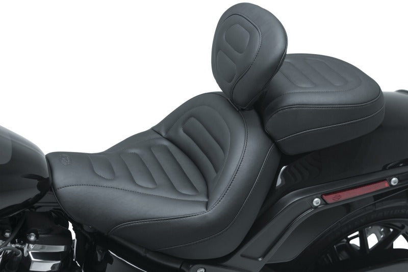 Mustang 79335 Harley Fat Bob Standard Touring Recessed Passenger Seat - Black