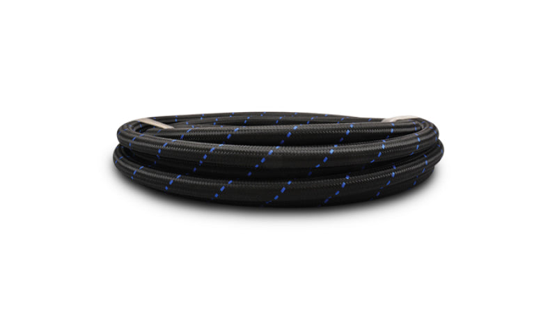 Vibrant 11990B -10 AN Two-Tone Black/Blue Nylon Braided Flex Hose (5 foot roll)