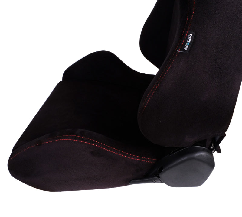 NRG RSC-220L RSC-220L/R Sport Seats Type-R Suede w/ Logo - Black w/Red