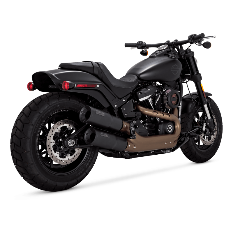 Vance and Hines 46547 Vance & Hines HD Softail 18-22 Fatbob Hi-Output S/O Bla