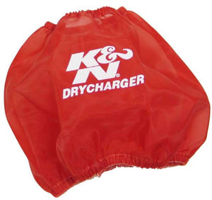 K&N Engineering RF-1048DR K&N Round Tapered Drycharger Air Filter Wrap Red 7.5in Base ID / 4.5in Top ID / 6in Height