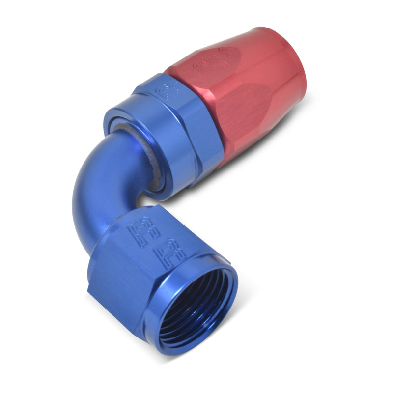 Russell 610180 Performance -10 AN Red/Blue 90 Degree Full Flow Hose End