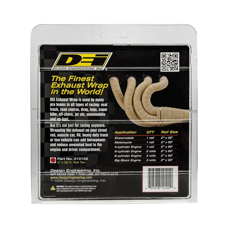 DEI  10102 Exhaust Wrap 2in x 50ft - Tan