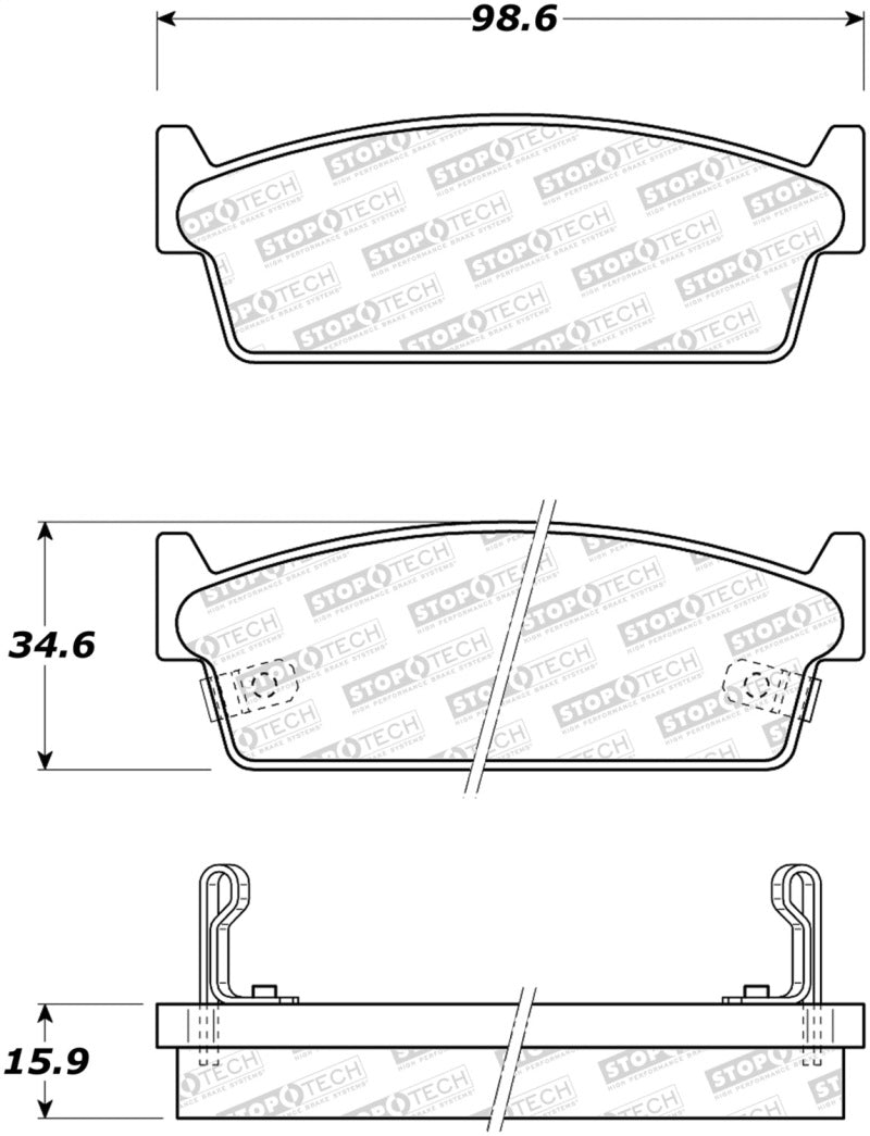 Stoptech 308.0479 Street Brake Pads