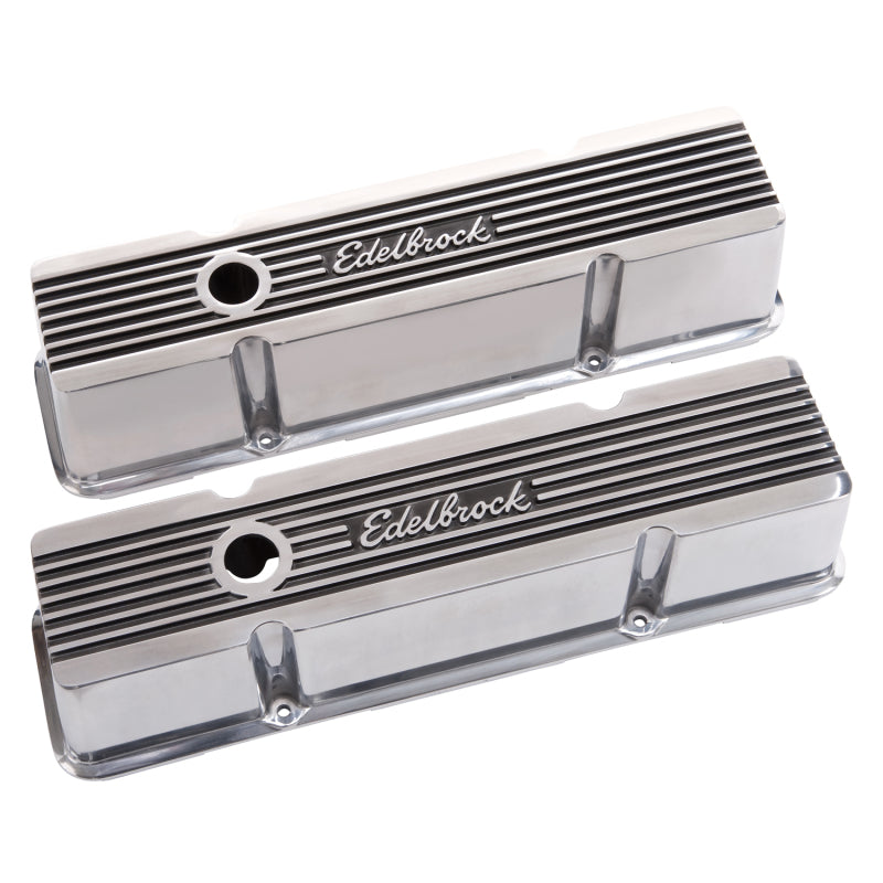 Edelbrock 4263 Valve Cover Elite II Series fits Chevrolet 1959-1986 262-400 CI V8 Tall Polished